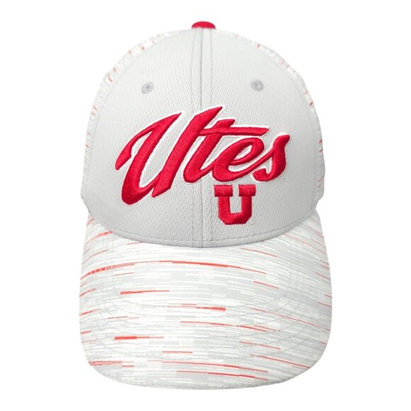 Utah Utes 3D Embroidered Logo Strapback Cap Trucker Baseball Gray Red Hat - Picture 1 of 13